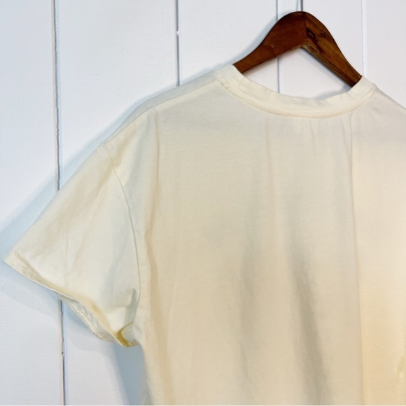 Le Lis Collection Cream Mountain Graphic Crop Top. Size Medium. - Picture 4 of 5